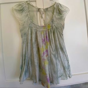 Free People tie dye blouse